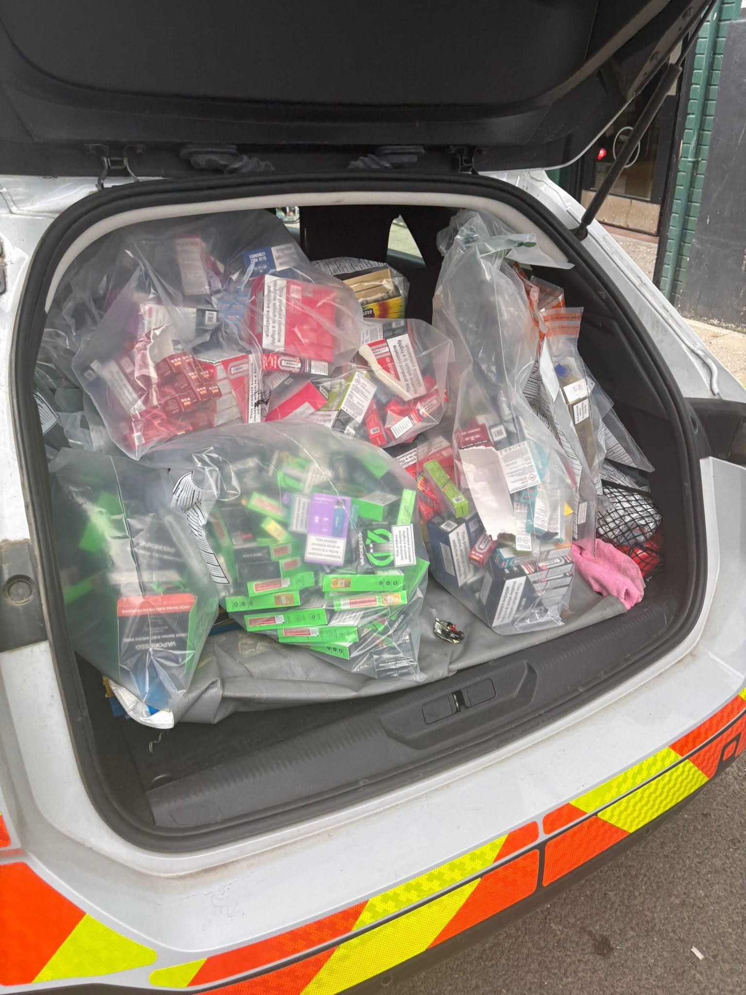 Featured image for “Illegal vapes and tobacco seized in Aberystwyth”