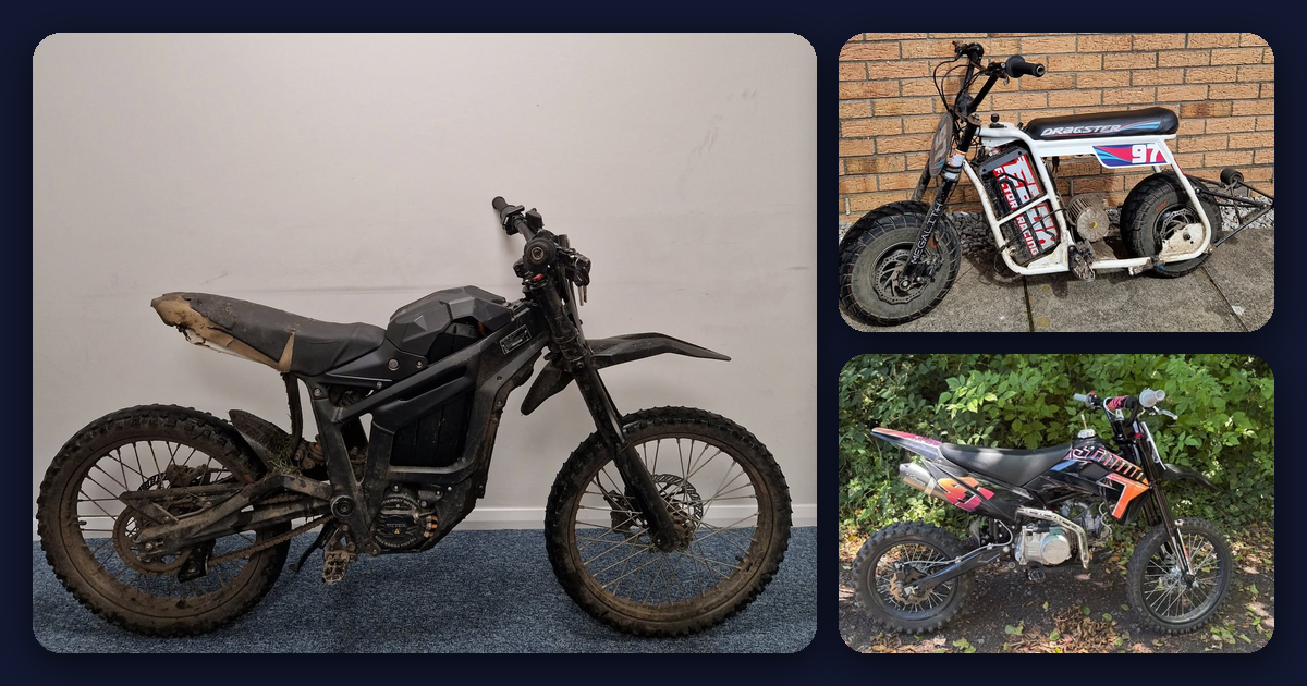 Featured image for “Cynon Valley off-road bike crackdown seizes 24 bikes”
