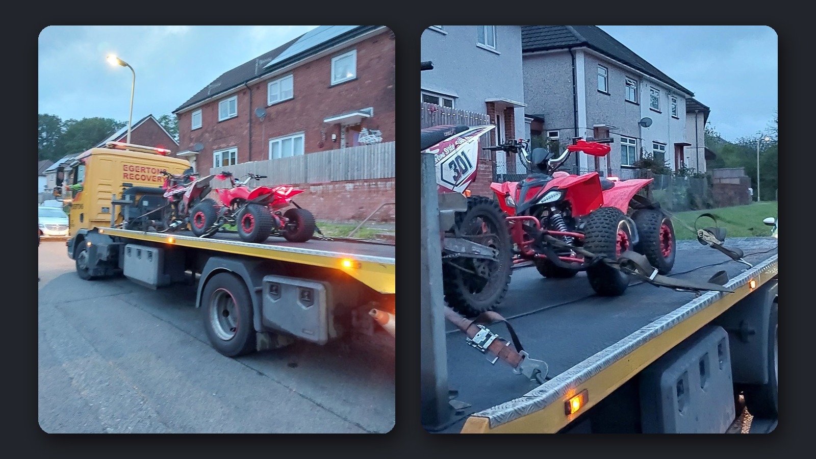 Featured image for “Quadbike recovered in Treorchy in illegal vehicle crackdown”